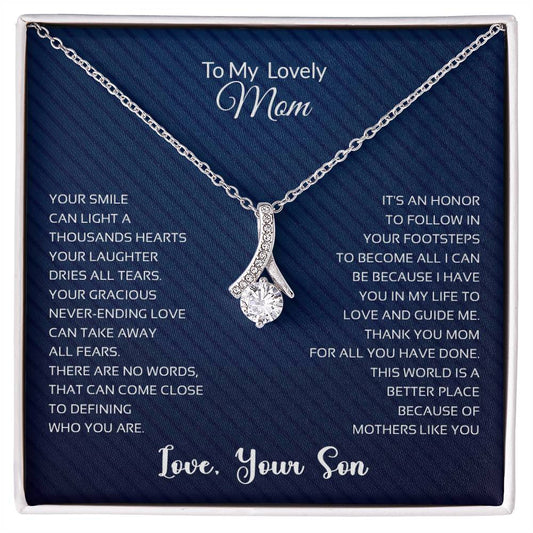 To My Lovely Mom | Thank you - Alluring Beauty necklace