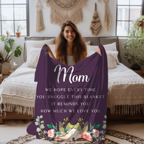 For Mom | Velveteen Plush Blanket