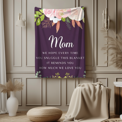 For Mom | Velveteen Plush Blanket